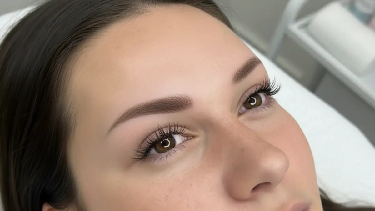 Resultado después del microblading de cejas