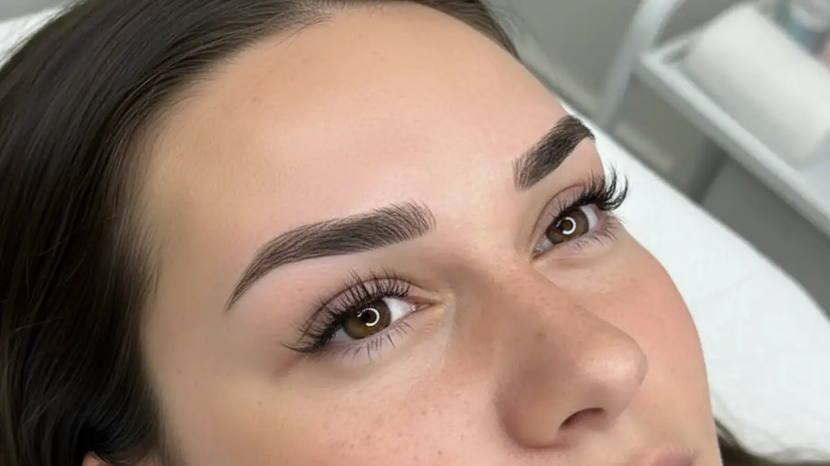 Después del microblading de cejas
